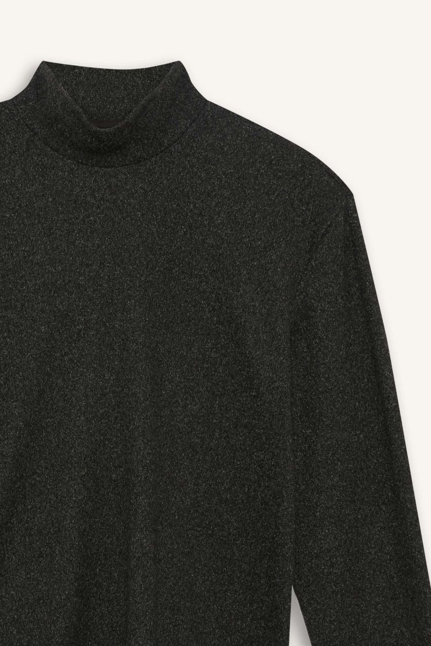 Man Anthracite Melange Regular Fit Long Sleeve Sweatshirt