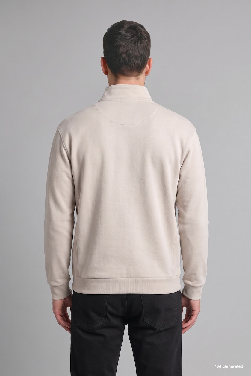 Erkek Taş Ultra Yumuşak Regular Fıt Basic Sweatshirt