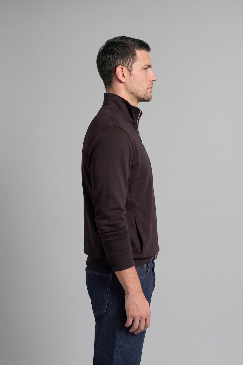 Erkek Kahve Ultra Yumuşak Regular Fıt Basic Sweatshirt
