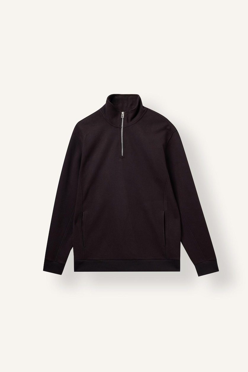 Erkek Kahve Ultra Yumuşak Regular Fıt Basic Sweatshirt