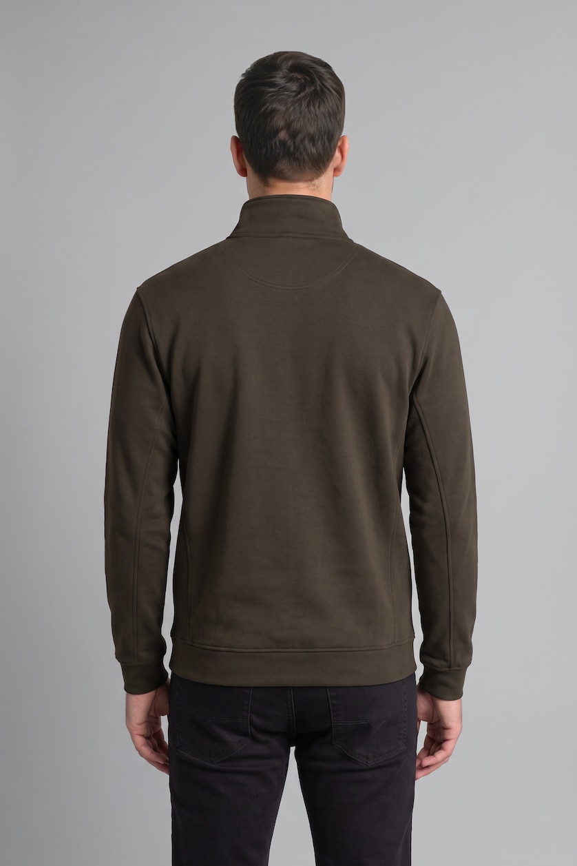 Erkek Haki Ultra Yumuşak Regular Fıt Basic Sweatshirt