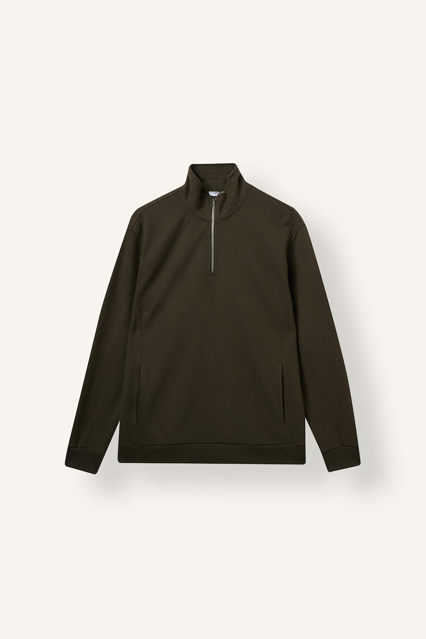 Erkek Haki Ultra Yumuşak Regular Fıt Basic Sweatshirt