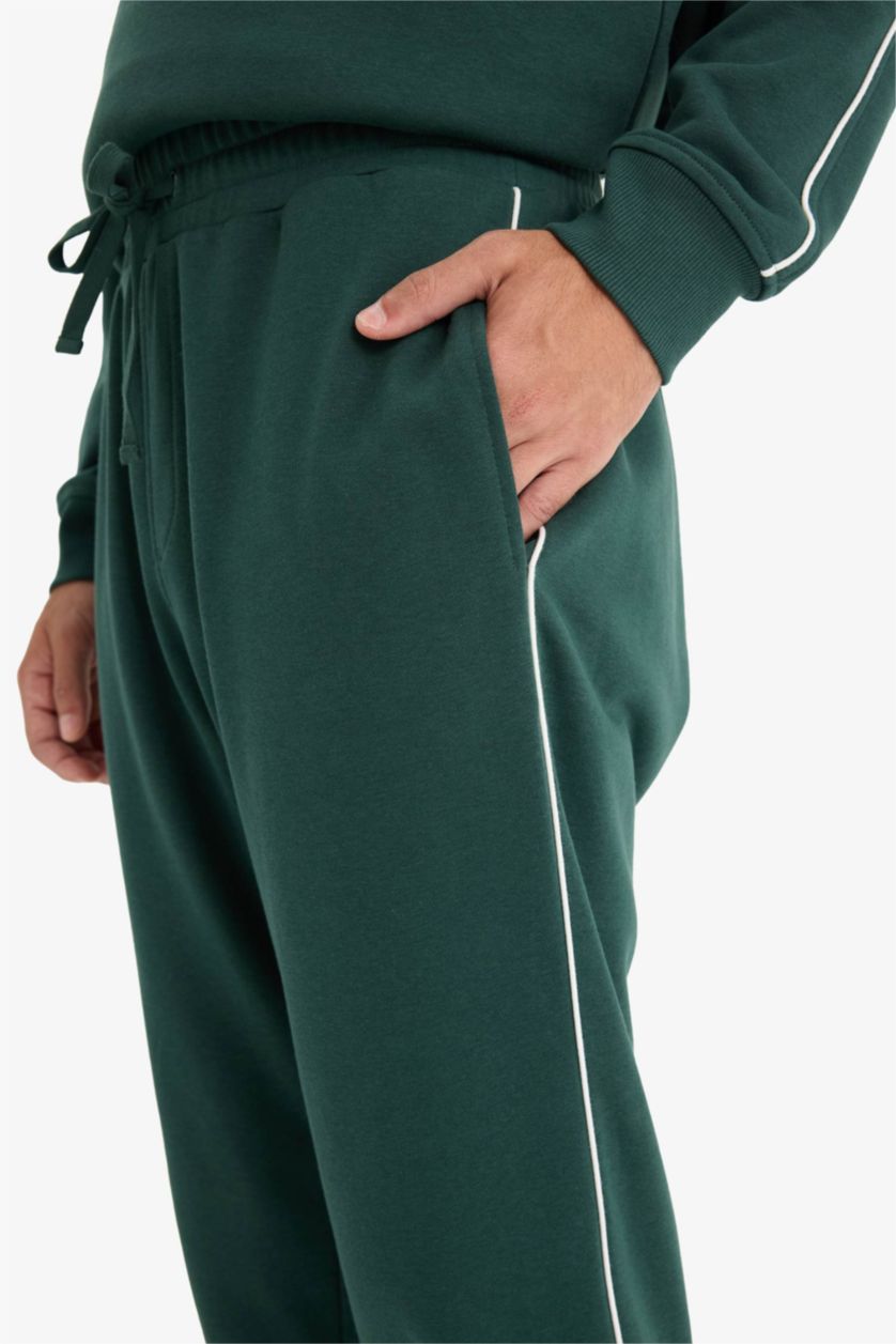 HOMME Vert Foncé Pantalon Jogging à poches Coupe régulière homme