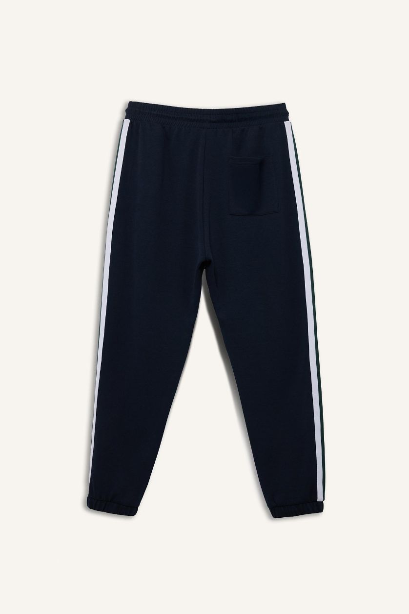 HOMME Marin Pantalon Jogging imprimé à taille élastique et poches Coupe régulière