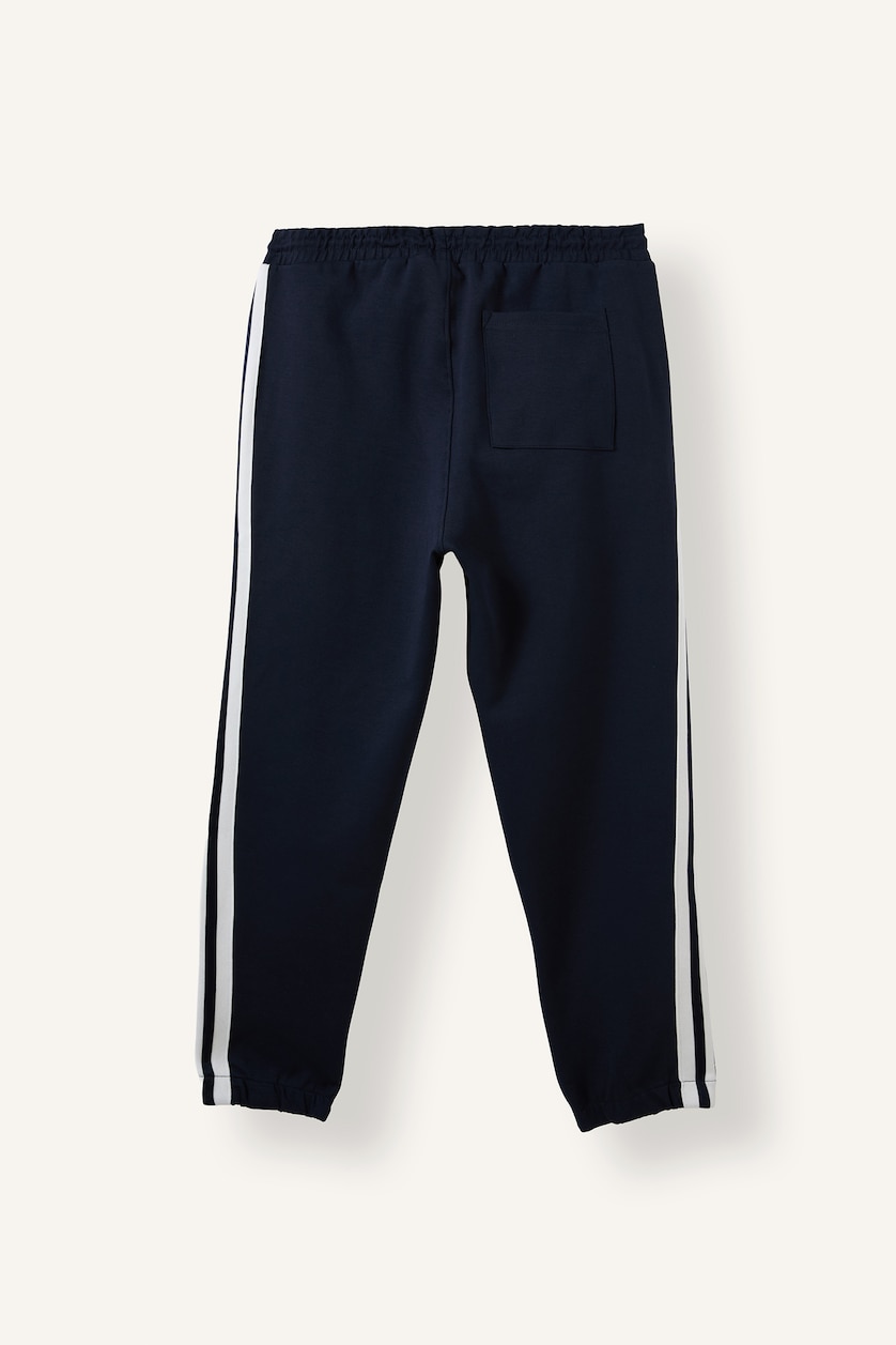 Men NAVY Regular Fit Trousers