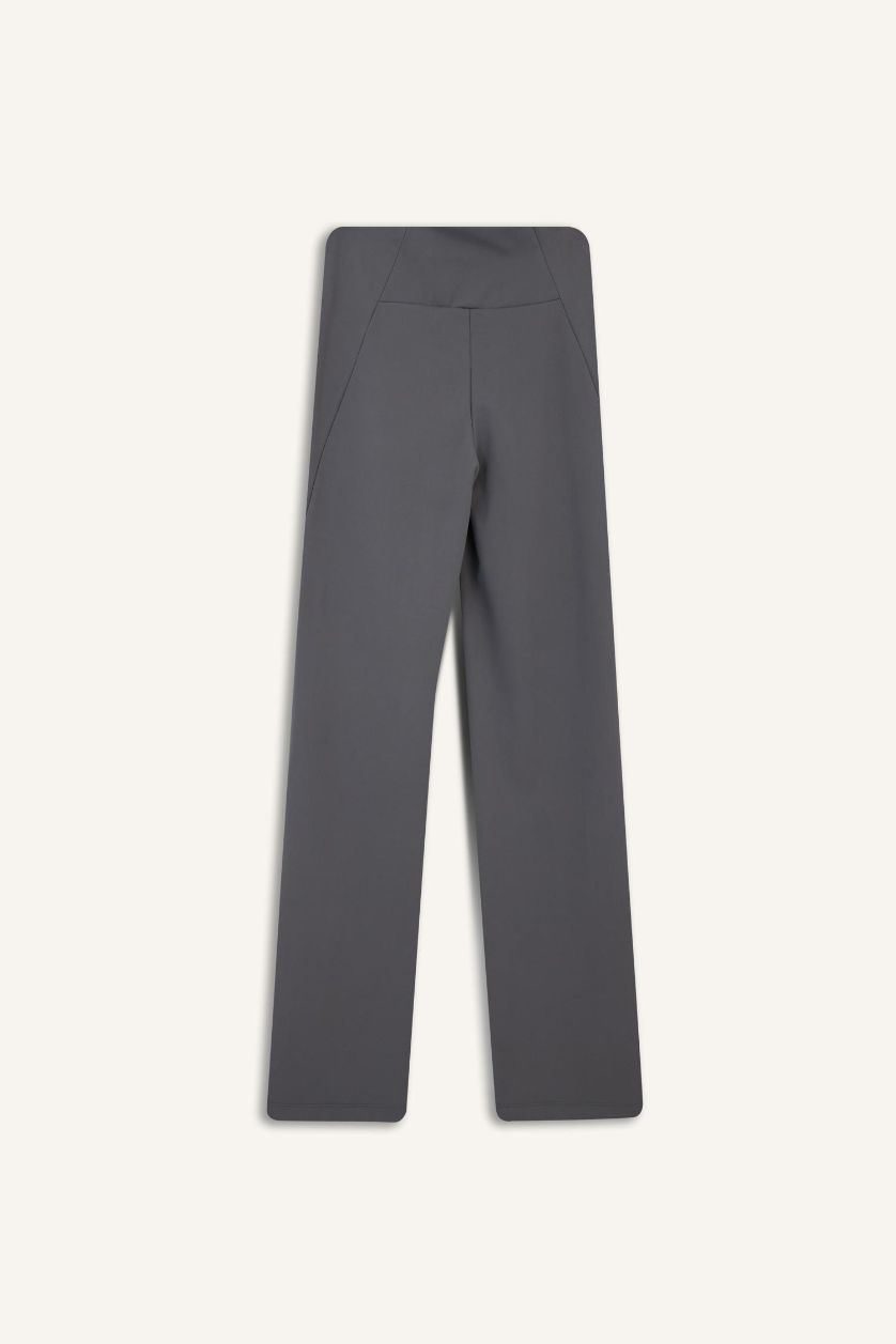 WOMAN Light Anthracite DeFactoFit Flare Fit Soft Touch Premium Sports Trousers
