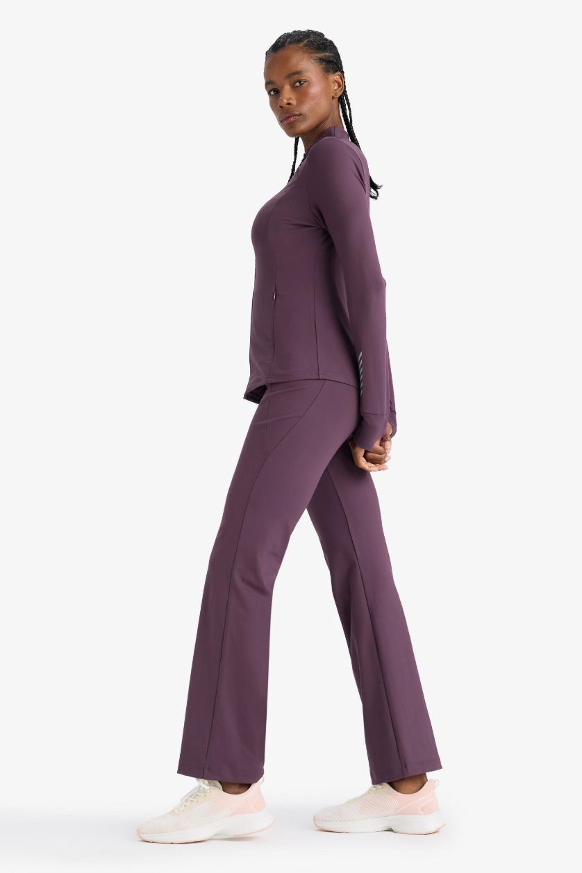 WOMAN Dark Bordeaux DeFactoFit Flare Fit Soft Touch Premium Sports Pants