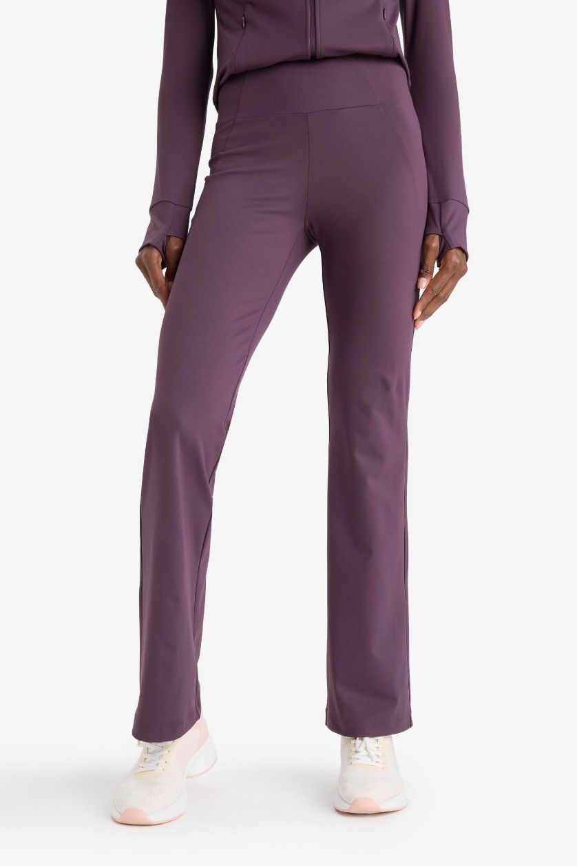 WOMAN Dark Bordeaux DeFactoFit Flare Fit Soft Touch Premium Sports Pants