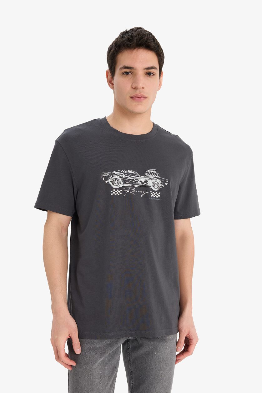 MAN Anthracite Hot Wheels Regular Fit Short Sleeve T-Shirt