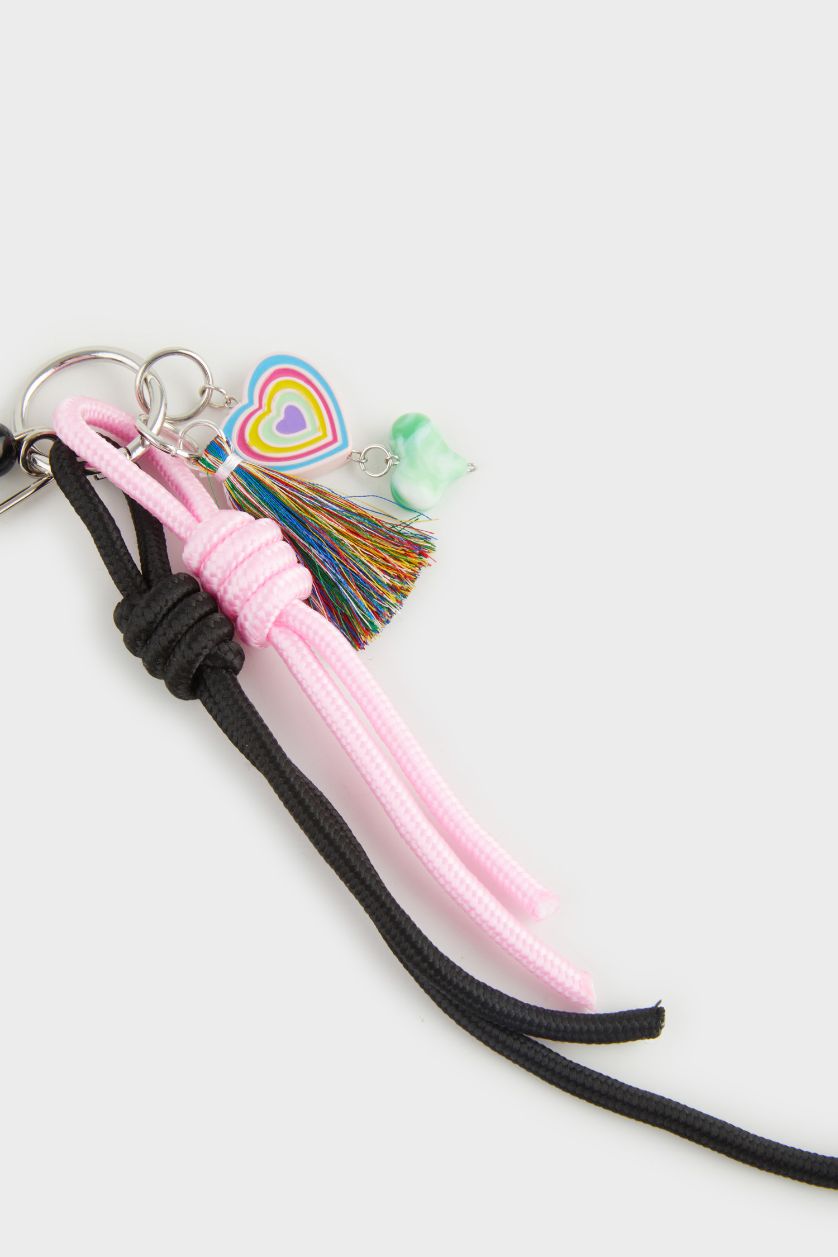 Kadın Karma Kadın İpli Renkli Charm Anahtarlık