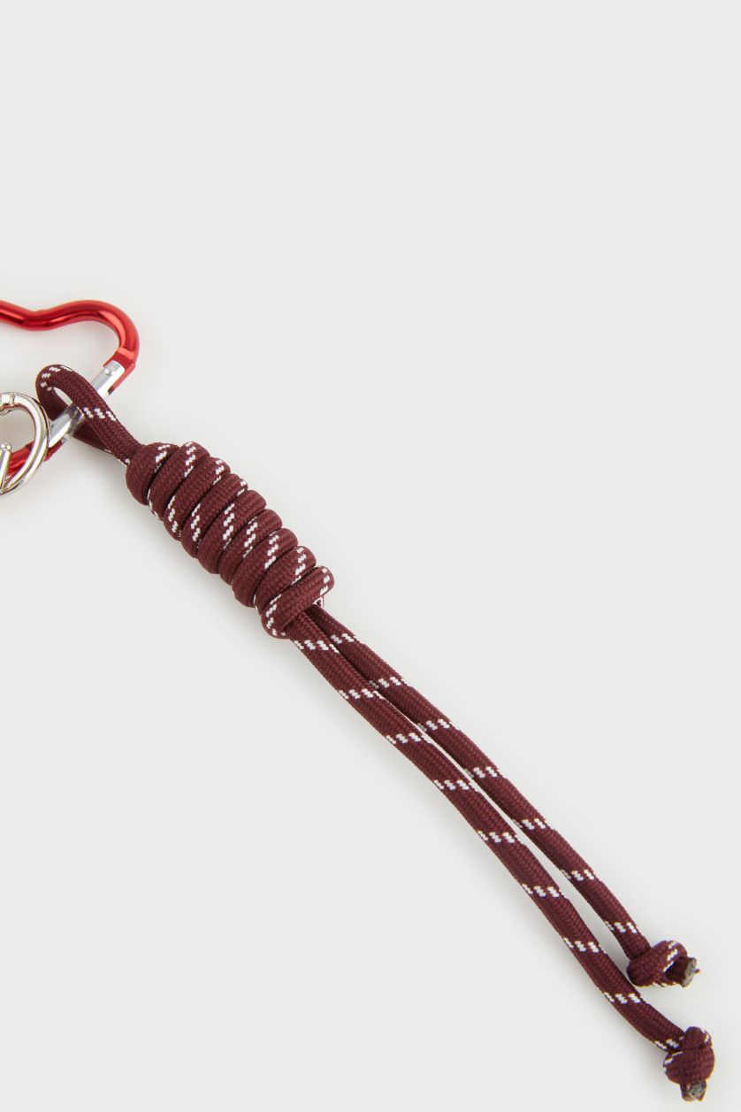 Kadın Gülkurusu Kadın Mini Çantalı İpli Charm Anahtarlık