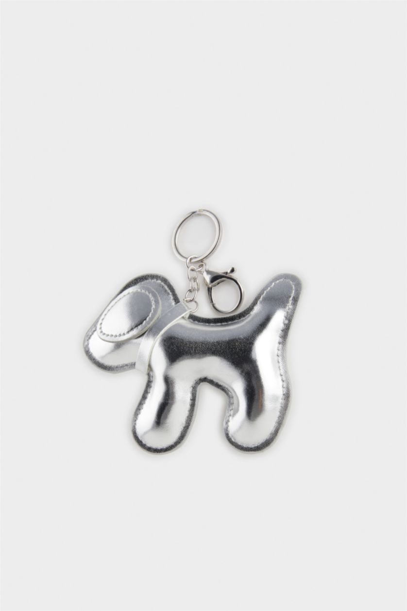 Kadın Gümüş Kadın Gümüş Köpekli Charm Anahtarlık