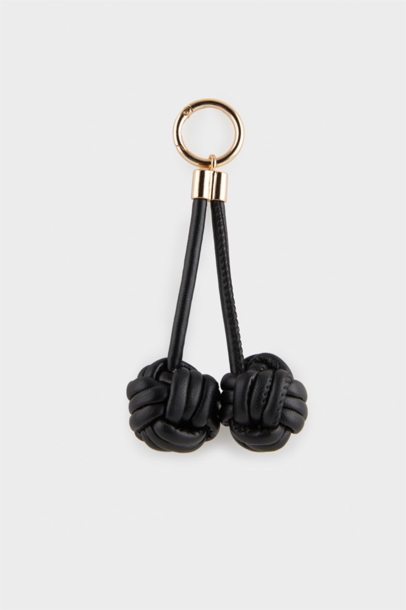 حريمي أسود ميدالية مفاتيح حريمي بحبل