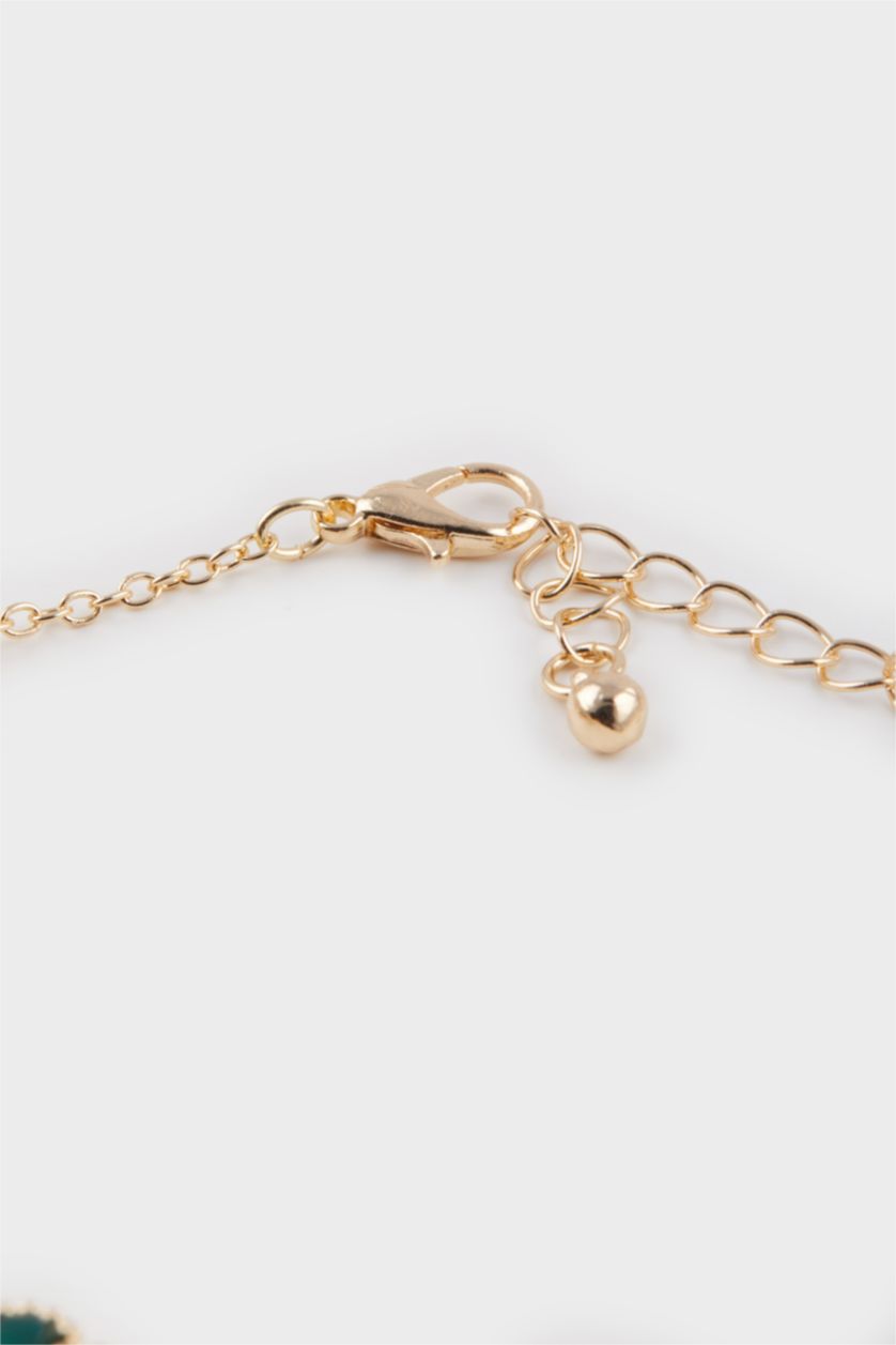 Kadın Karma Kadın Renkli Çiçekli Gold Bileklik