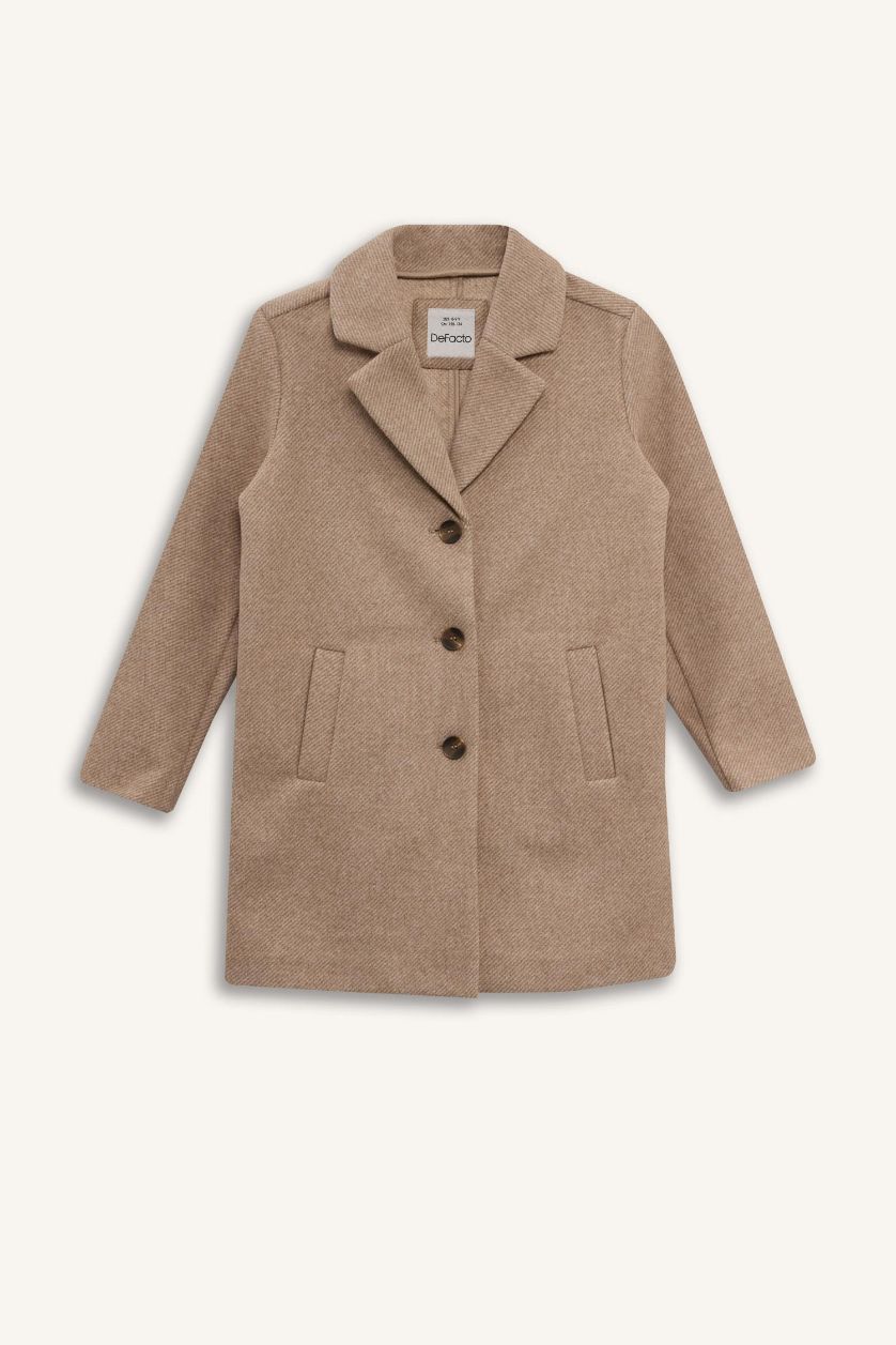 بناتي بيج فاتح بالطو جوخ بناتي بياقة بليزر