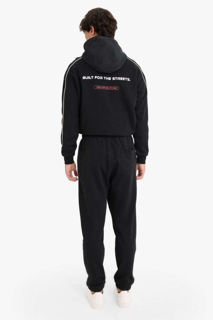 Мужчины Черный Брюки Regular Fit с карманами