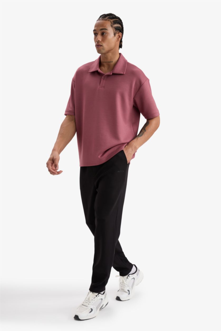 Man Black Standard Fit modal Jogger