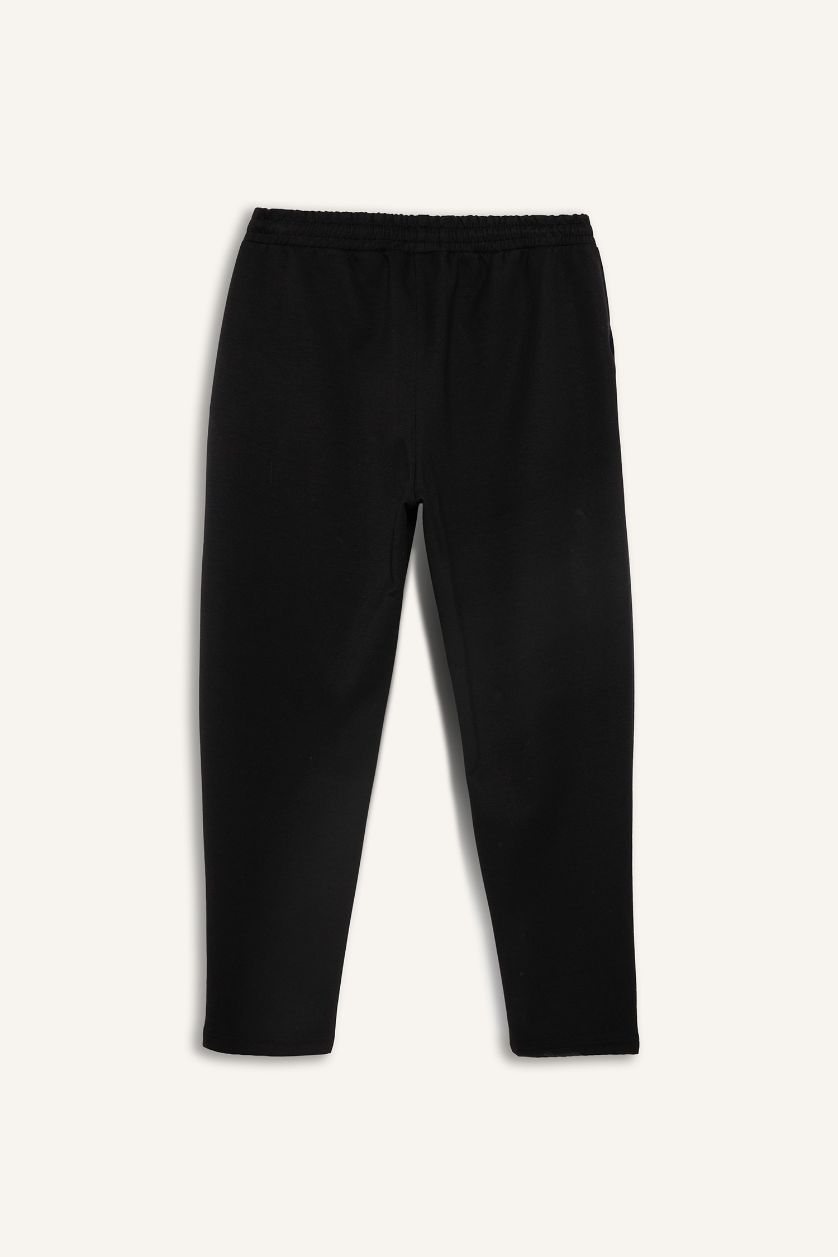 Man Black Standard Fit Standard Leg Modal Joggers