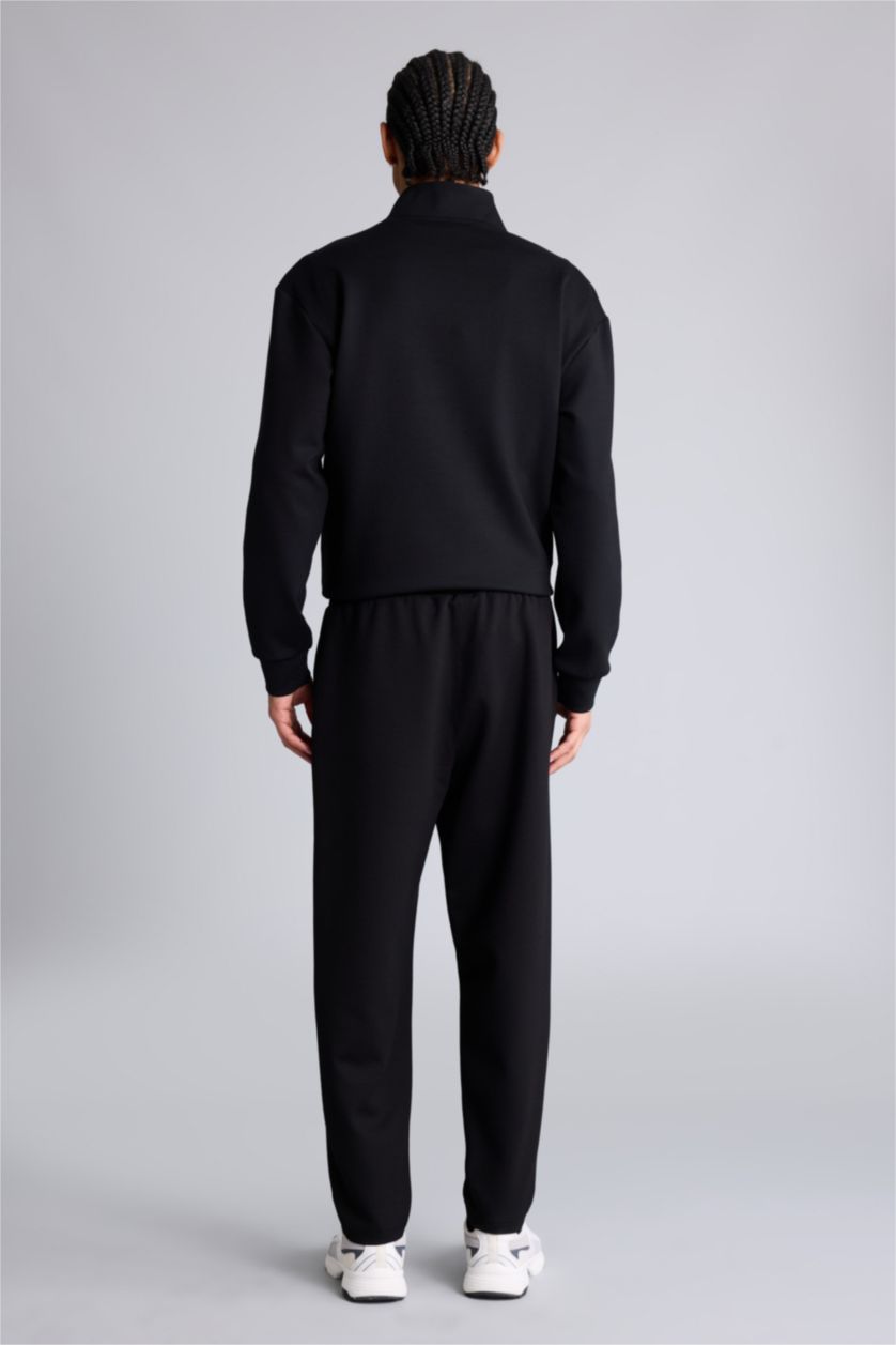Erkek Siyah Standart Fıt Standart Paça Modal Jogger