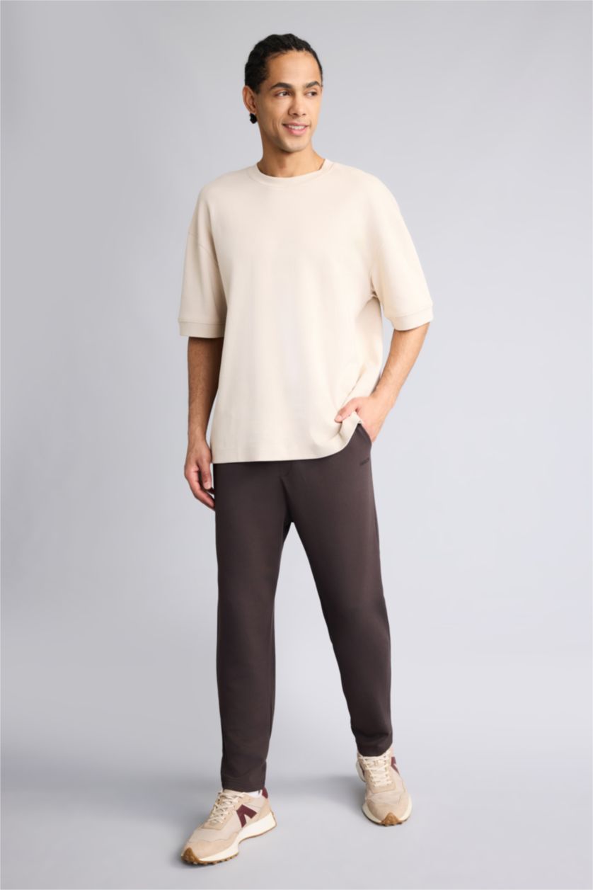 Man Brown Standard Fit modal Jogger