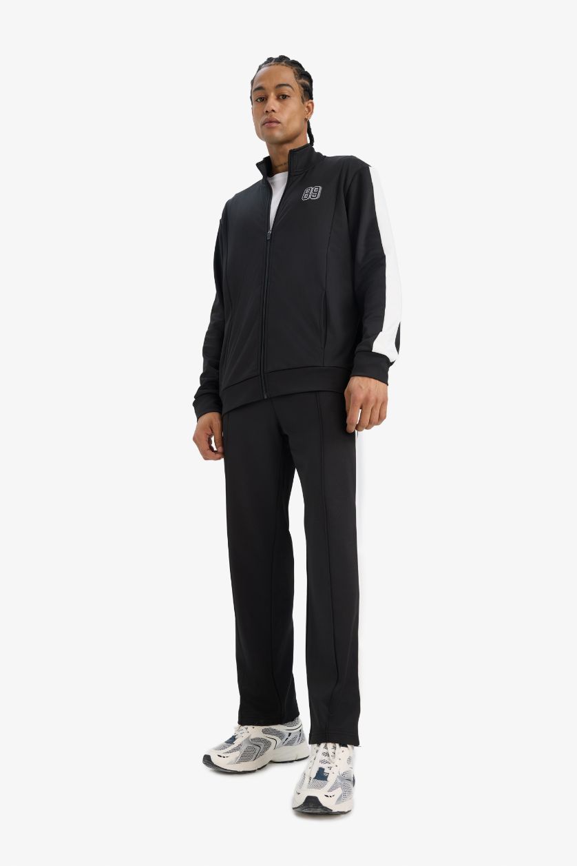 Ерлер қара стандарт пішім биік жаға пике Кардиган