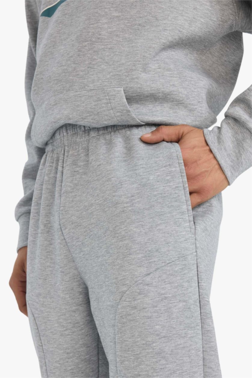 MAN Grey Melange DeFactoFit Standard Fit Scuba Fabric Jogger