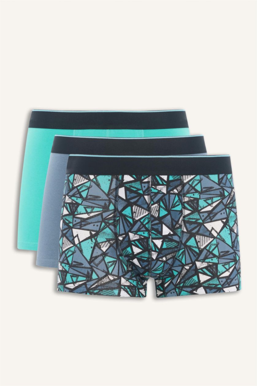HOMME Parlak Açık Yeşiil Lot de 3 Boxers imprimés Coupe régulière