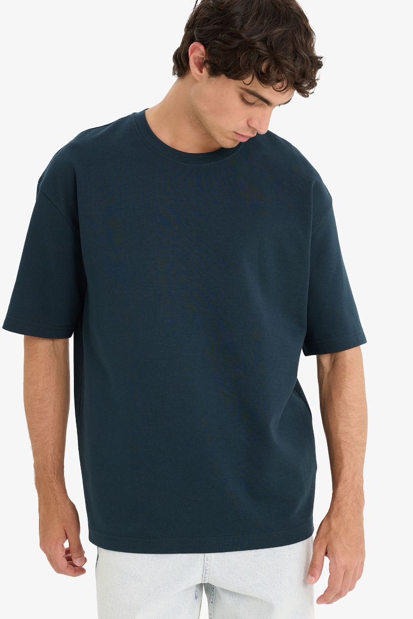 MAN NAVY Oversize Fit Crew Neck Short Sleeve T-Shirt