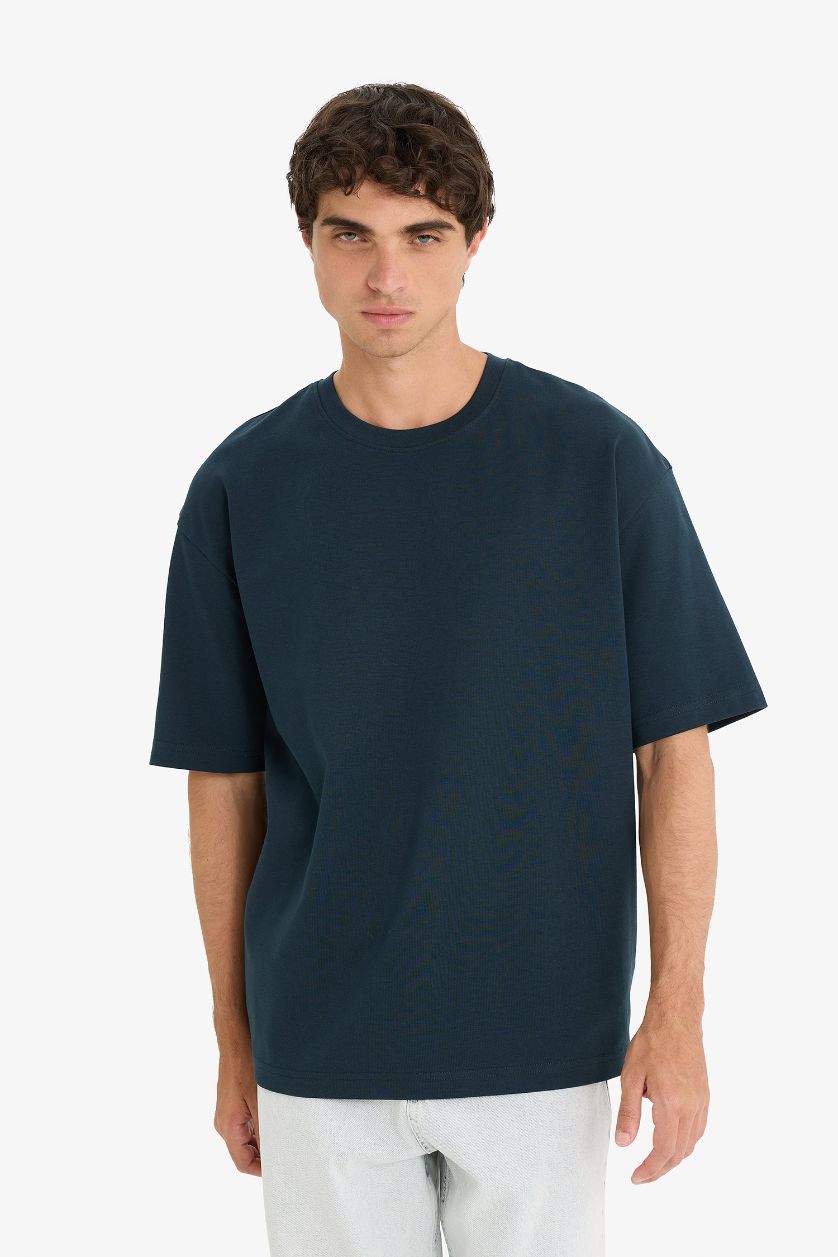 MAN NAVY Oversize Fit Crew Neck Short Sleeve T-Shirt