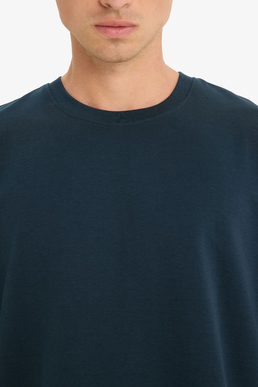 MAN NAVY Oversize Fit Crew Neck Short Sleeve T-Shirt