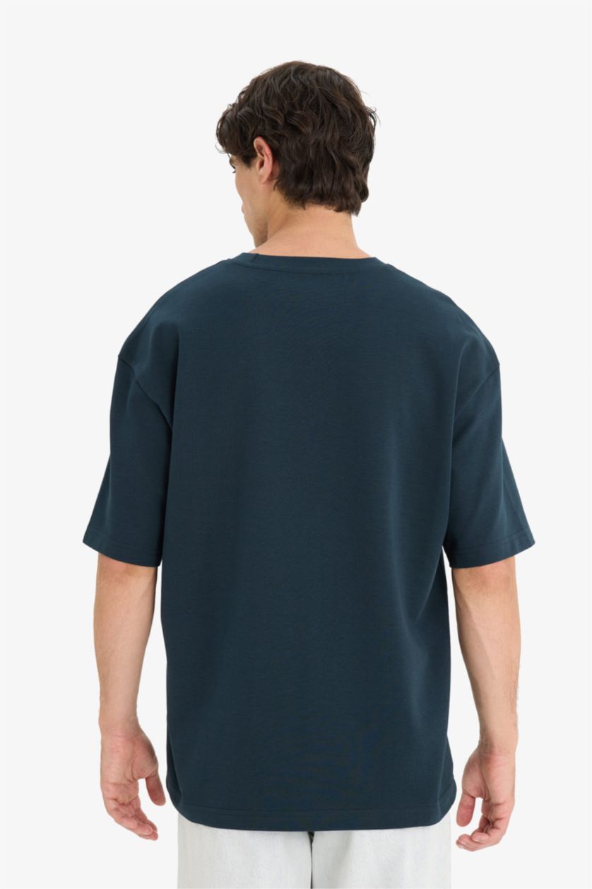 MAN NAVY Oversize Fit Crew Neck Short Sleeve T-Shirt