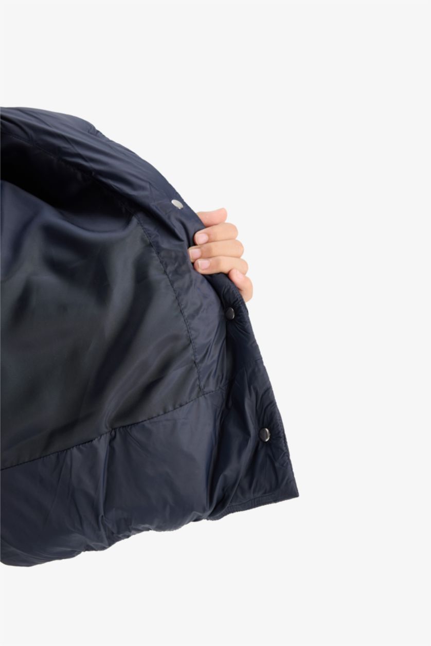 Girls & Teens NAVY Girl Buttons Pocketed Puffer Jacket