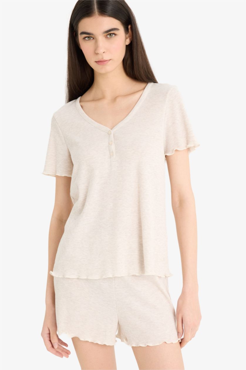 Kadın Bej Melanj Ribana 2'li Takım