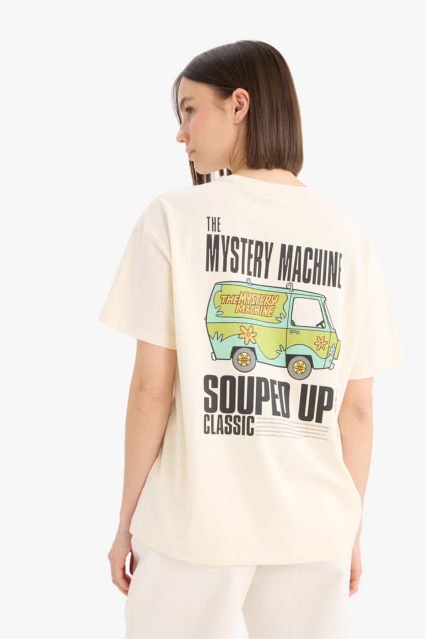 Әйелдерге экру Coool Scooby Doo оверсайз, свободный крой, круглый вырез, футболка с принтом, короткий рукав