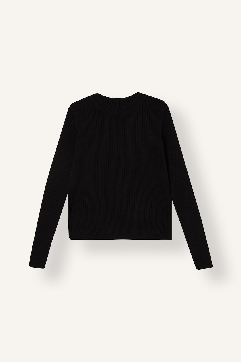 Young Girls - Teen Girls Black Girl Slim Fit Crew Neck Pullover
