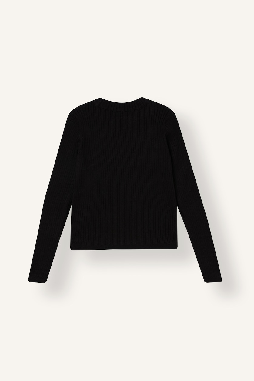 Young Girls - Teen Girls Black Girl Slim Fit Crew Neck Pullover