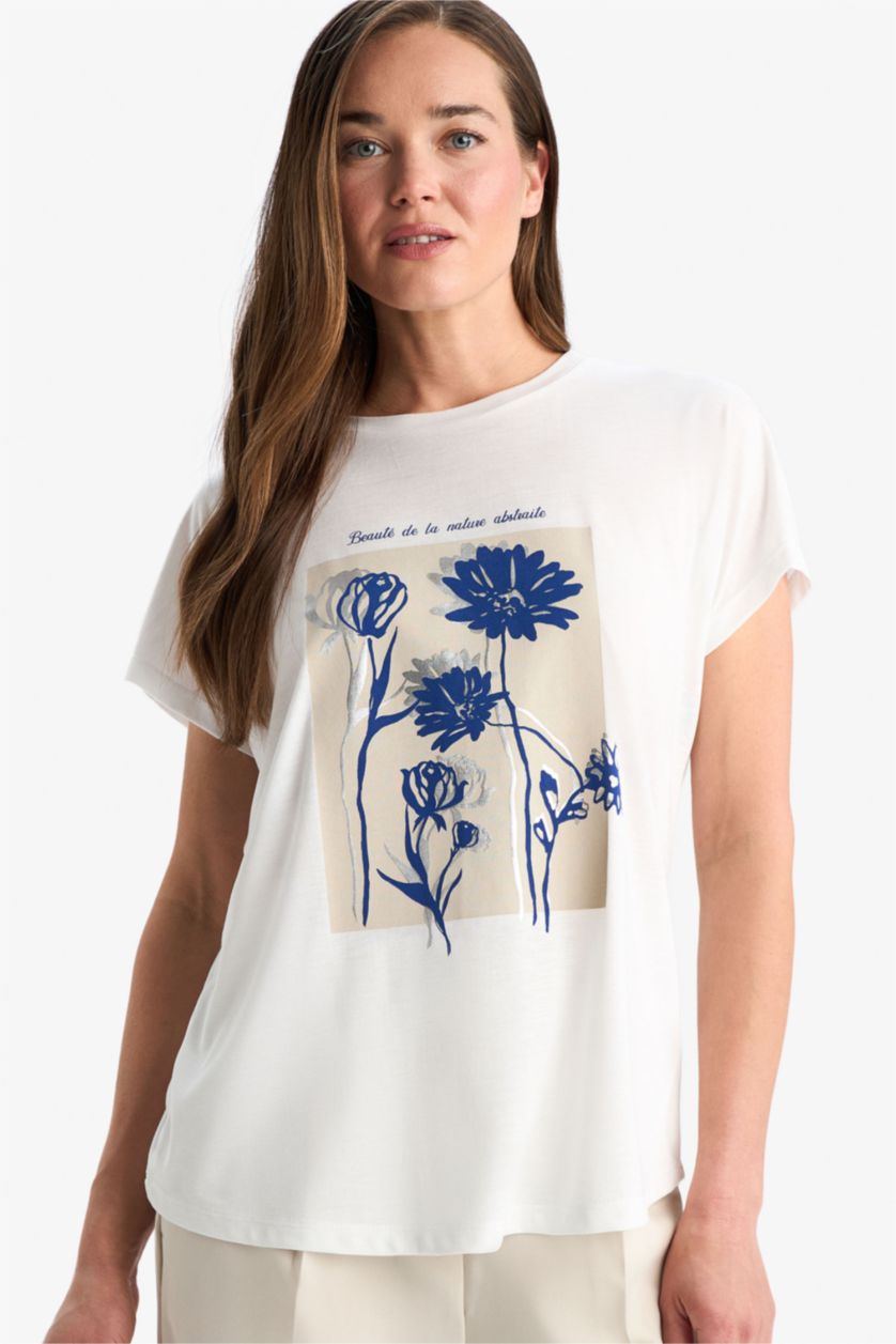 نساء بيج فاتح Short Sleeve T-Shirt