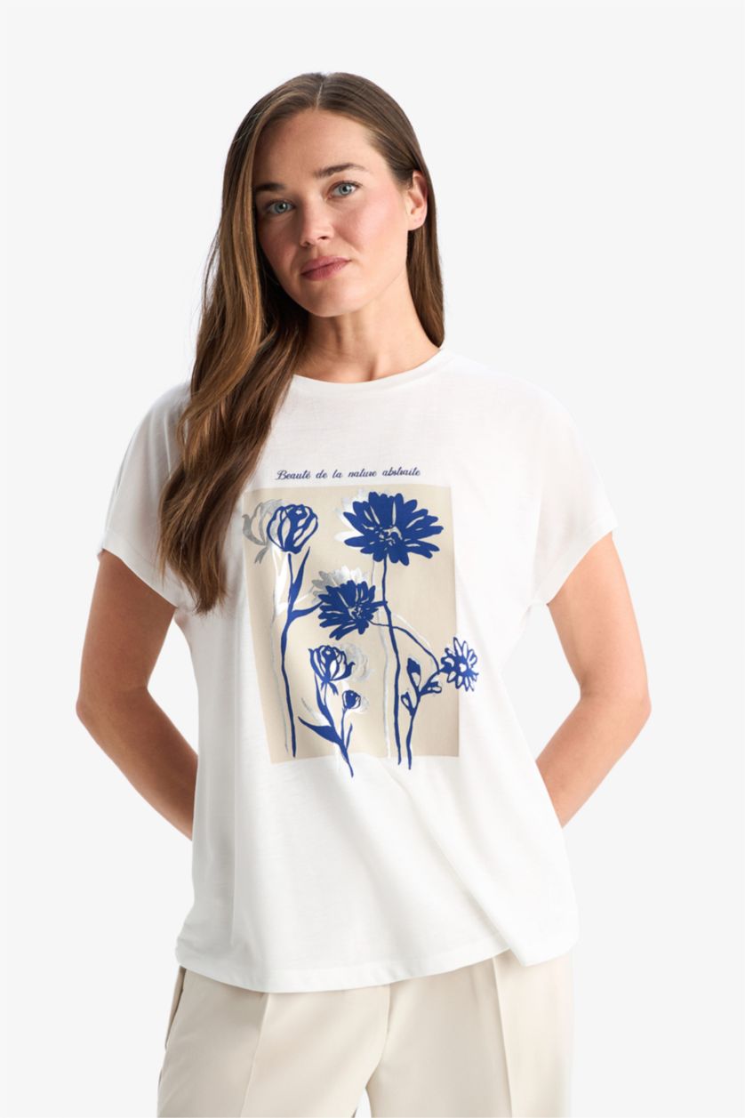 نساء بيج فاتح Short Sleeve T-Shirt