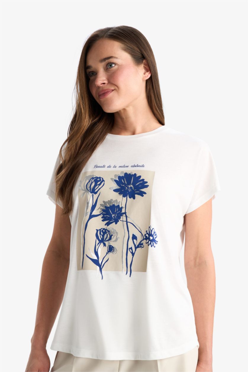 نساء بيج فاتح Short Sleeve T-Shirt