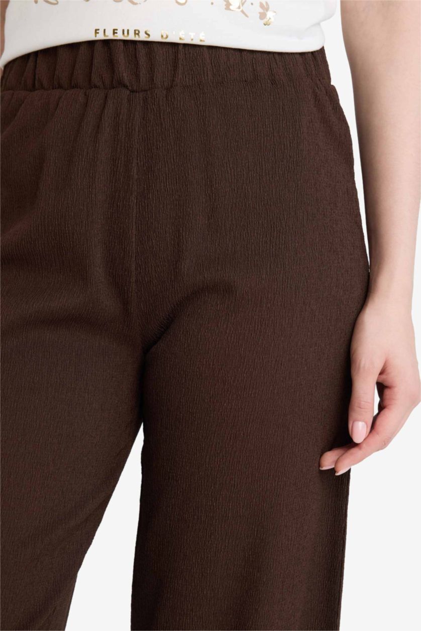 Әйелдерге Қоңыр кең аяқ кресс матасы Шалбар