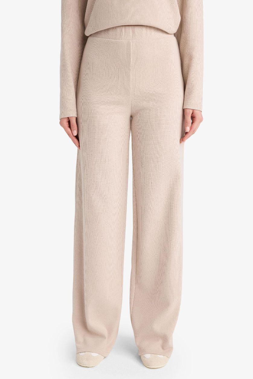 Женщины Бежевый Прямые брюки из селаникской ткани