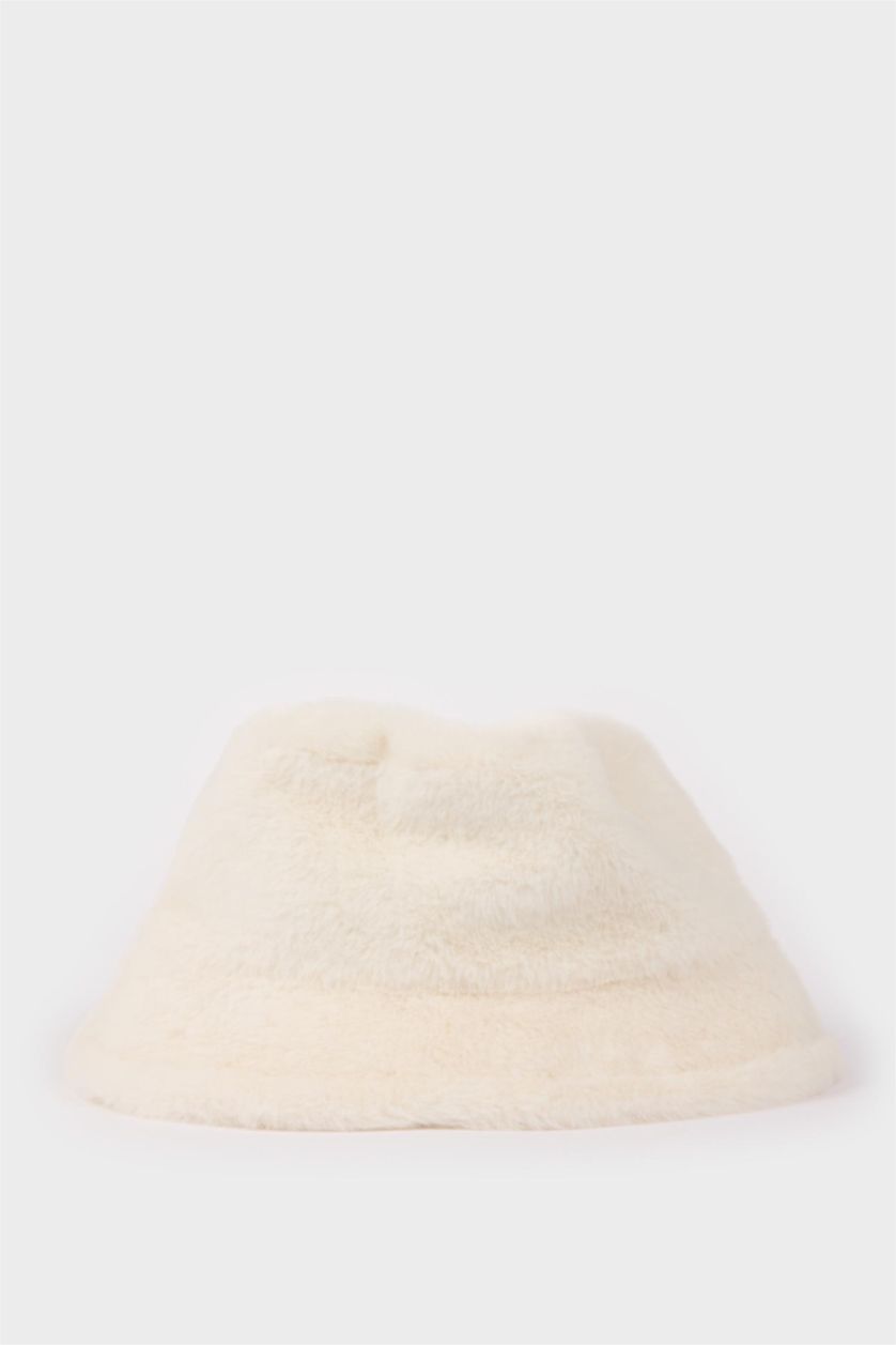 Kadın Beyaz Kadın Pamuklu Bucket Şapka