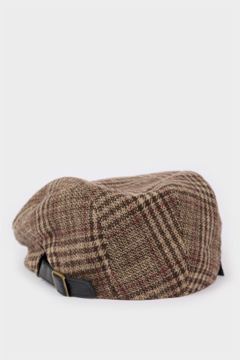 Erkek Kahve Erkek Pamuklu Kasket Şapka