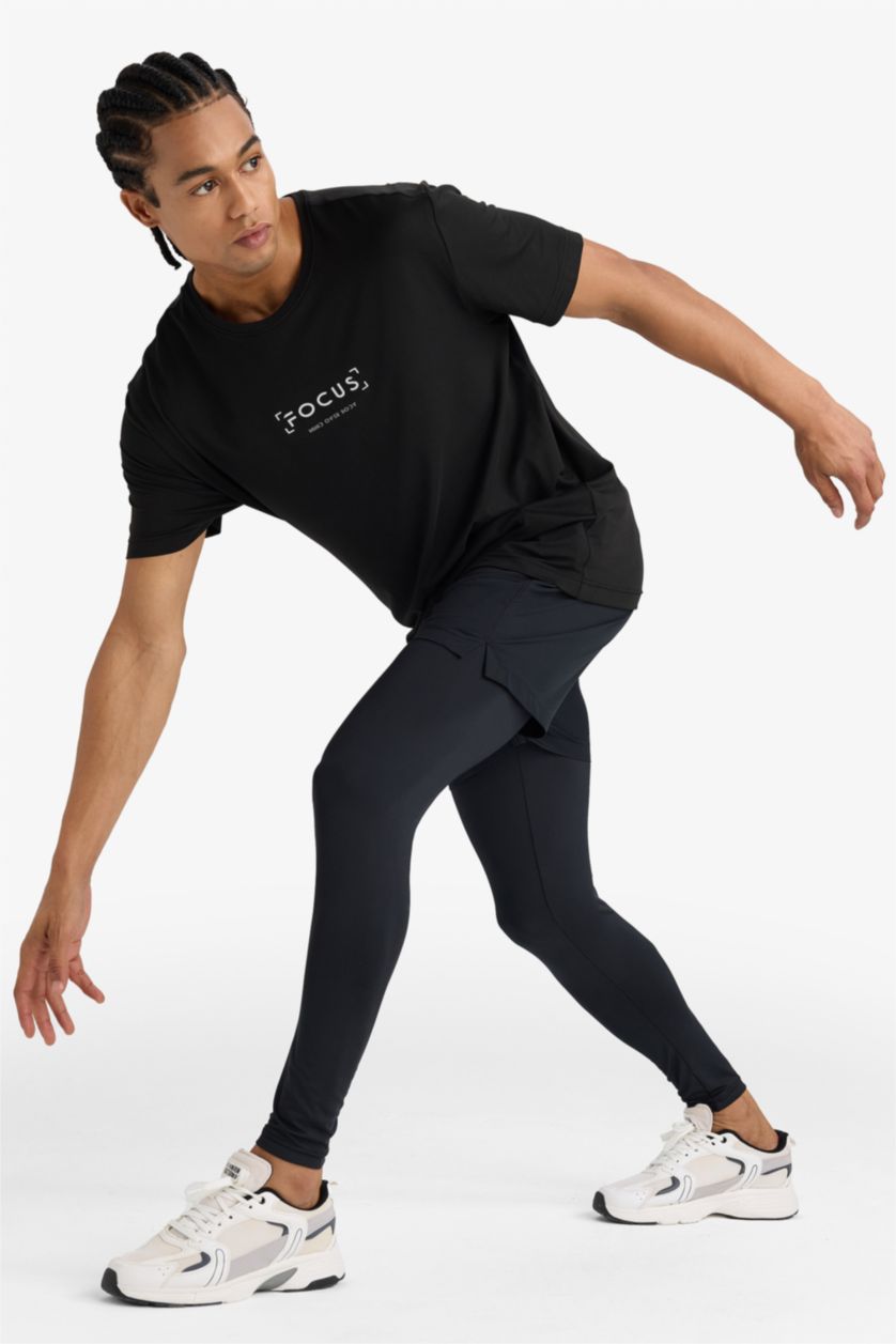 رجال أسود شورت رياضي سليم فيت من DeFactoFit