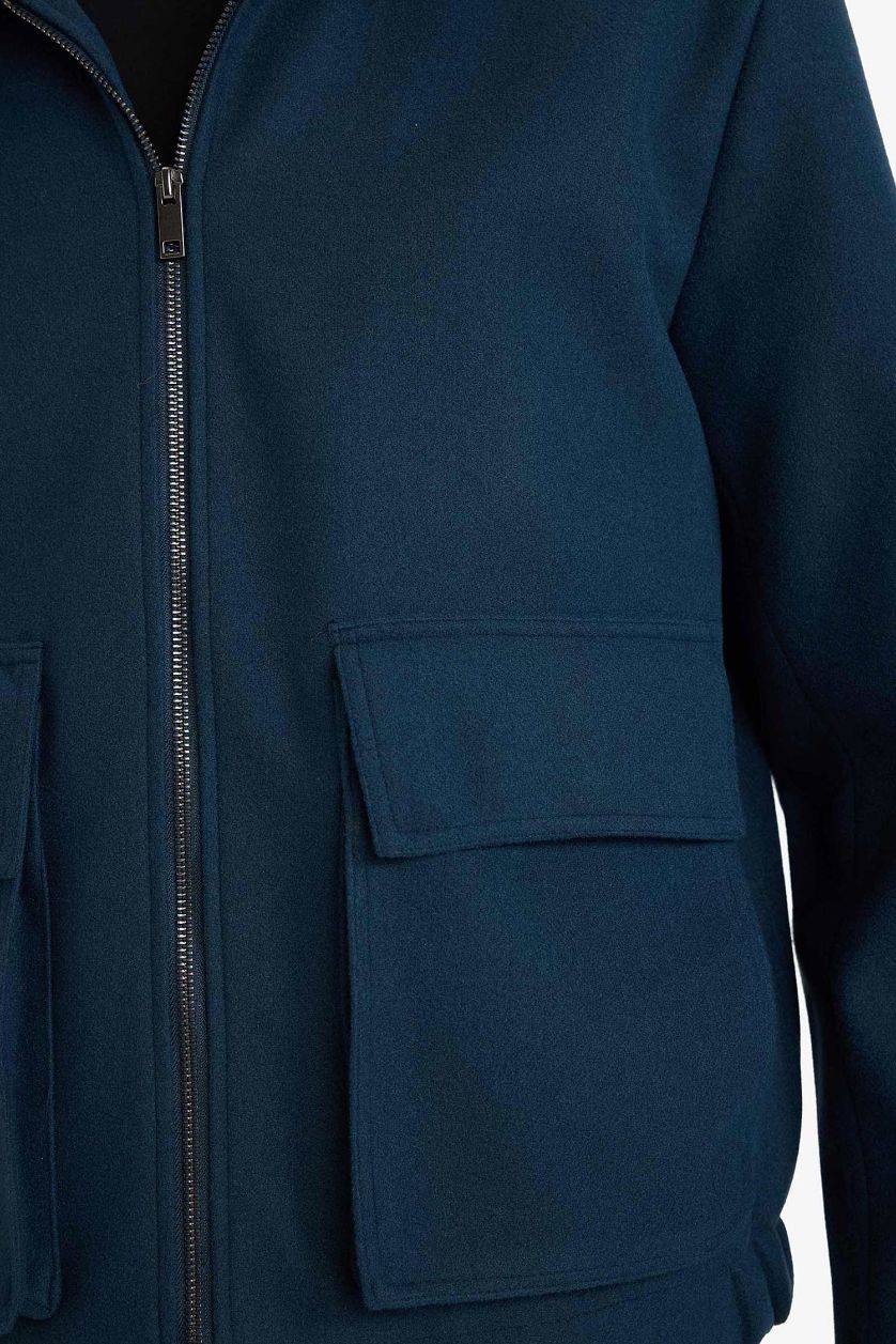 رجال كحلي جاكيت قصة عادية بياخة قميص