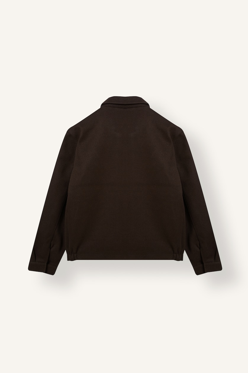MAN Dark Brown Regular Fit Zippered Jacket