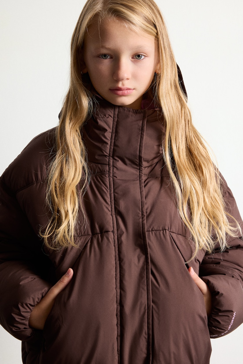 VAJZA & ADOLESHENTE Brown Girl Hooded Puffer Jacket