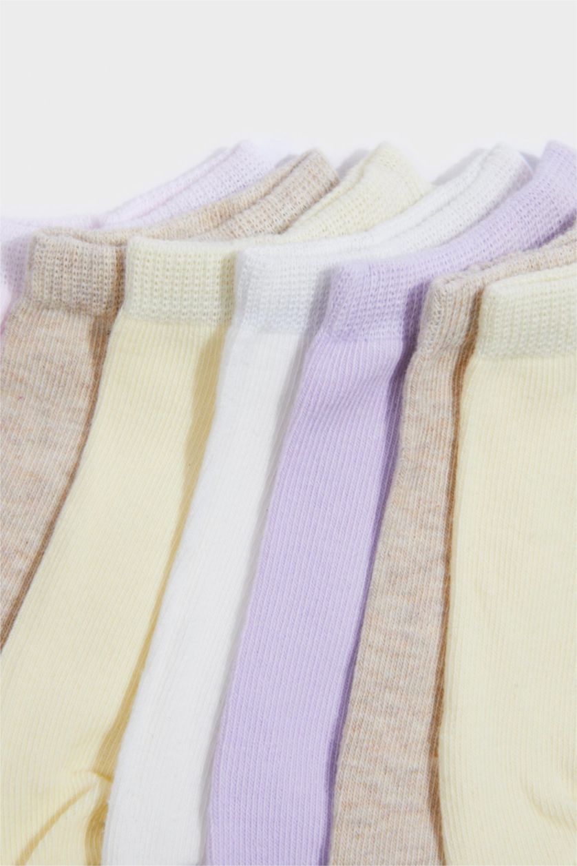 FEMME Violet Lot de 7 Chaussettes invisibles en coton pour femme