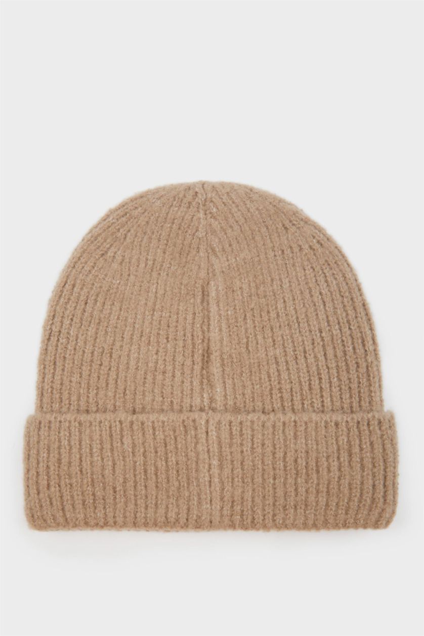 Kadın Bej Kadın Pamuklu Bere