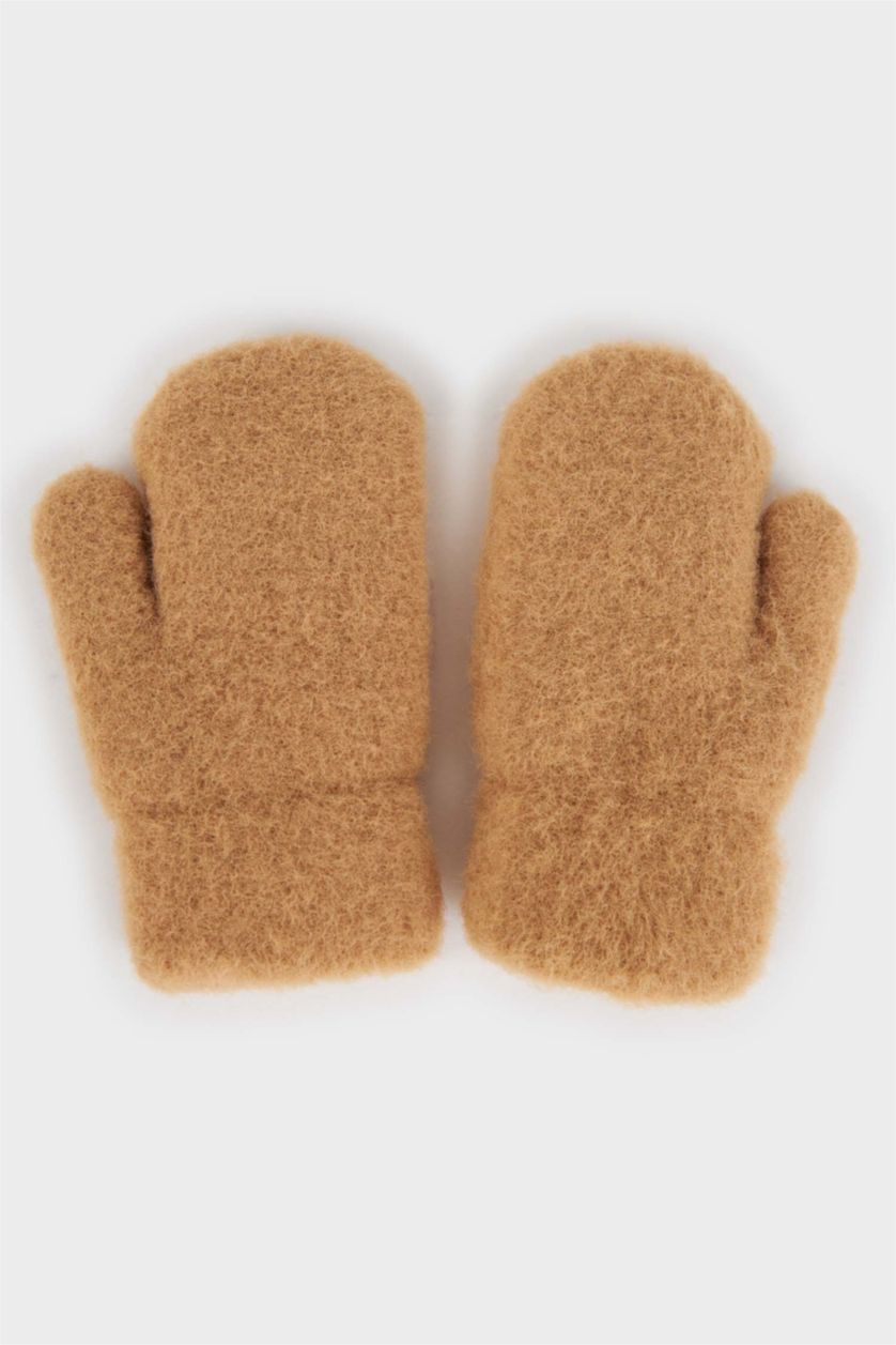 Малыши мальчики Коричневый Детские перчатки с искусственным мехом для мальчиков